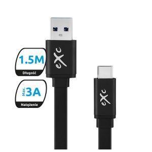 Uniwersalny kabel USB 3.0 do USB-C eXc FLAT