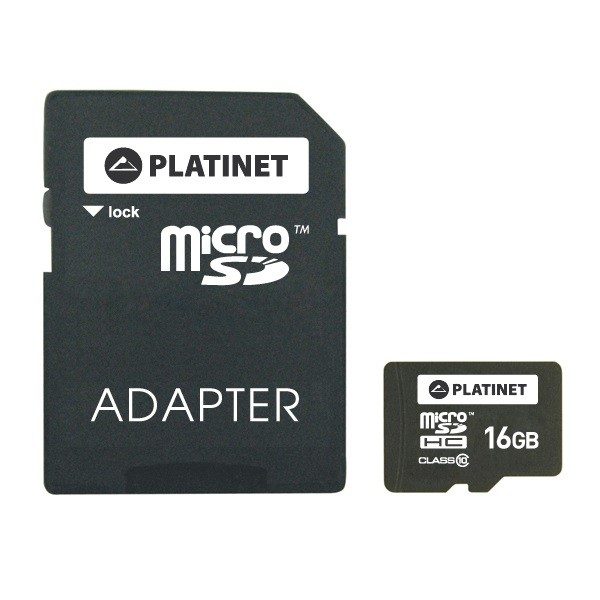 Platinet microSDHC 16GB Class 10+adapter SD