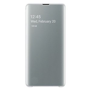 SAMSUNG Clear View Cover S10+ White EF-ZG975CWEGWW