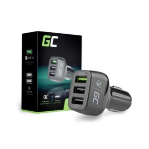 Green Cell Szybka Ładowarka Samochodowa 3 USB z Quick Charge 3.0
